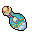 Crystal Flask with Blue Lava